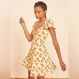 Gorgeous Reformation Kenni Mini Dress in Summery Lemon!NWT Size 6